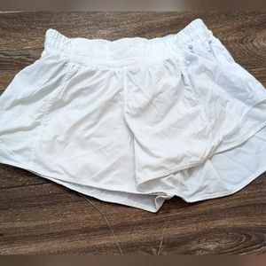White Lululemon hotty hot short